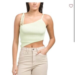 EMORY PARK NWT asymmetric tie shoulder top size M